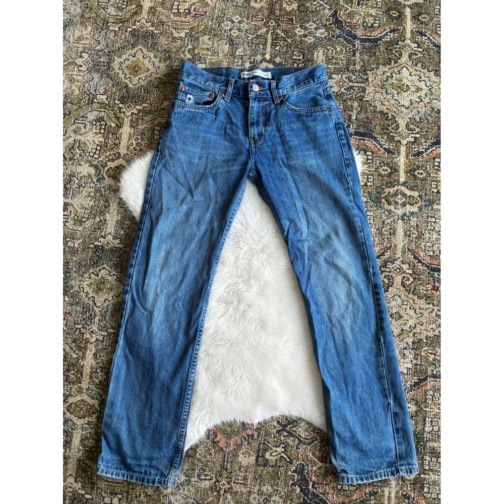 Levi's 514 Straight Jeans Kids Youth Blue Denim 16 Reg W28 L28